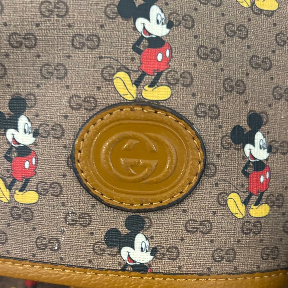 Gucci Brown Mickey Mouse Backpack - Picture 2 of 14